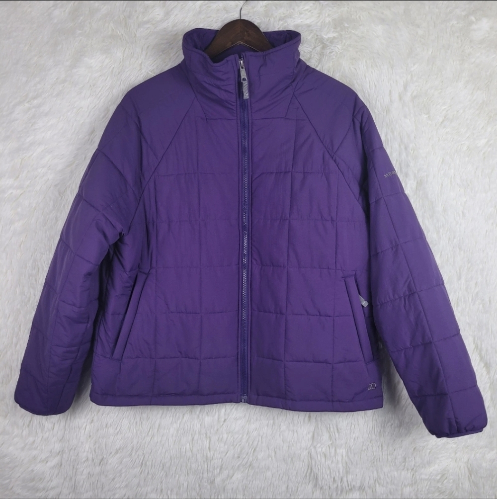 Merrell Womens Large Purple Quilted Insulated PufferJacket‎ Outdoor